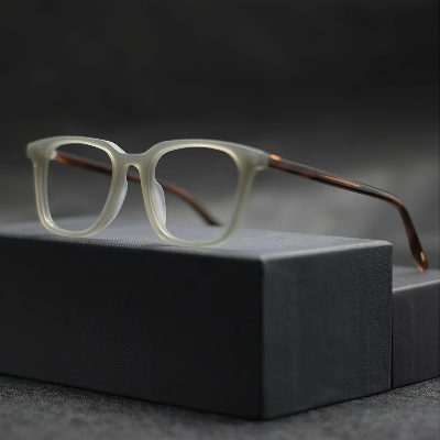 Picture of Square Glasses Frame Unisex Lightweight Clear Lens Eyeglasses for Men & Women Fashion Optical Eyewear One Size