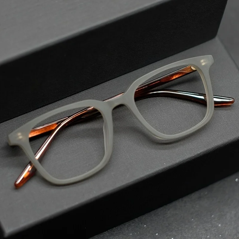 Picture of Square Glasses Frame Unisex Lightweight Clear Lens Eyeglasses for Men & Women Fashion Optical Eyewear One Size