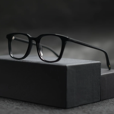 Picture of Square Glasses Frame Unisex Lightweight Clear Lens Eyeglasses for Men & Women Fashion Optical Eyewear One Size