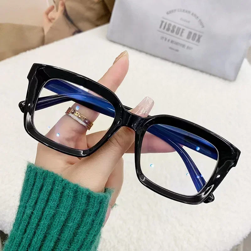Picture of Women's Anti Blue Light Glasses | Oversized Vintage Square Frame | Transparent Computer & Mobile Eye Protection Eyewear One Size