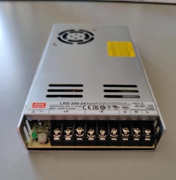 Picture of Mean Well LRS-350-24 Switching Power Supply 24V 14.6A 350W | Original Industrial Grade Slim SMPS | Pre-Owned Like New