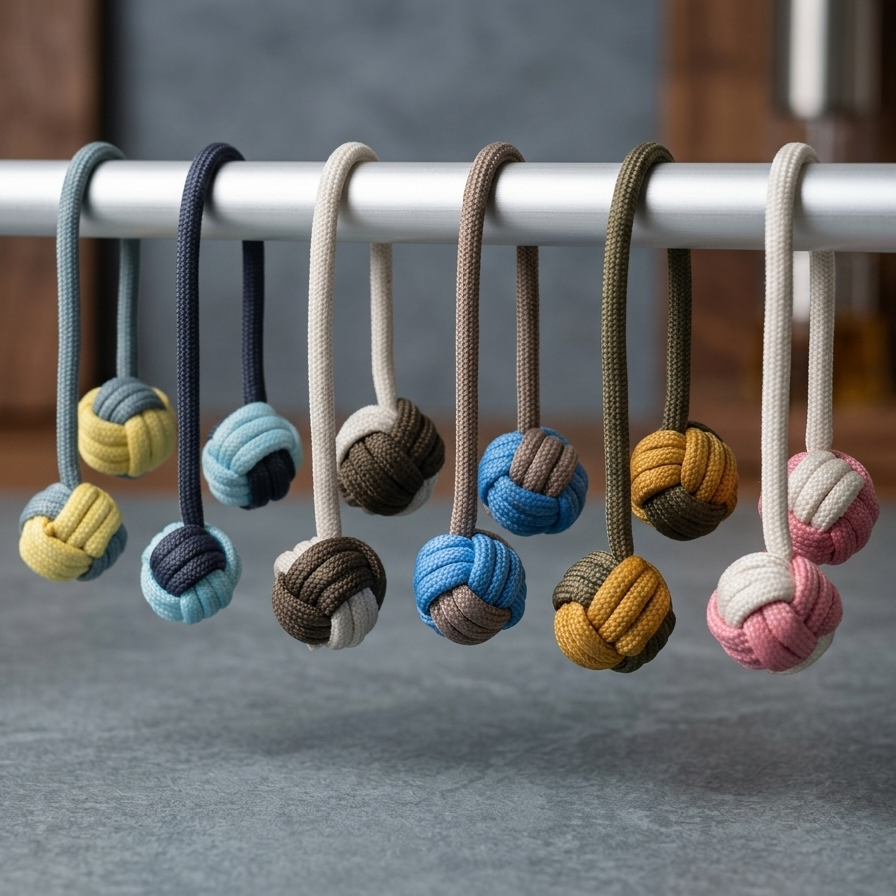 Picture of Premium Handwoven Paracord Begleri | Monkey's Fist Fidget Toy | Improve Finger Skills, Focus & Stress Relief | Pocket EDC Toy