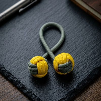Picture of Premium Handwoven Paracord Begleri | Monkey's Fist Fidget Toy | Improve Finger Skills, Focus & Stress Relief | Pocket EDC Toy
