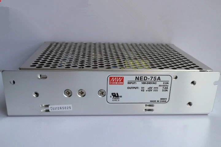 Picture of Mean Well NED-75A Dual Output Switching Power Supply 5V 7A + 12V 3A 71W | Original Industrial AC/DC SMPS | Pre-Owned Like New