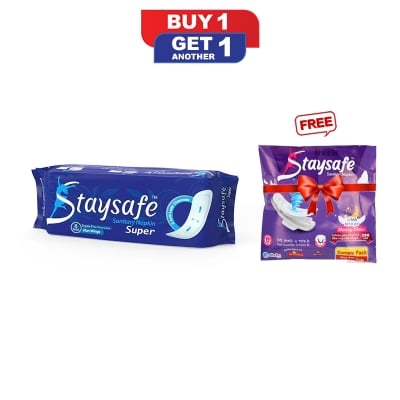 Picture of Staysafe Non-Wings Super Sanitary Napkin 08 Pads for Heavy Flow Protection