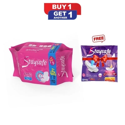 Picture of Staysafe Regular Flow Wings Sanitary Napkin (10+2) Pads for Comfortable Wear