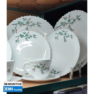 Picture of 52Pcs Pyrex Opal Glassware White Oven Save Dinner Set - Dinner Set