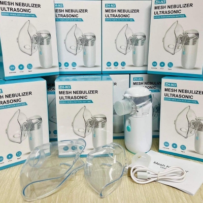 Picture of Portable Mini Handheld Mesh Nebulizer Machine/ Ultrasonic Steam Inhaler Nebulizer Machine For Child & Adults Nebulization-Smart USB Connector