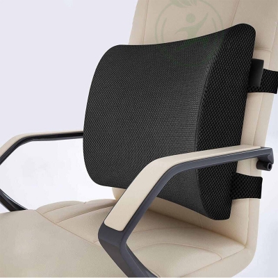 Picture of Lumbar Support Back Cushion  Back Pain Relief Pillow for office chair-Black