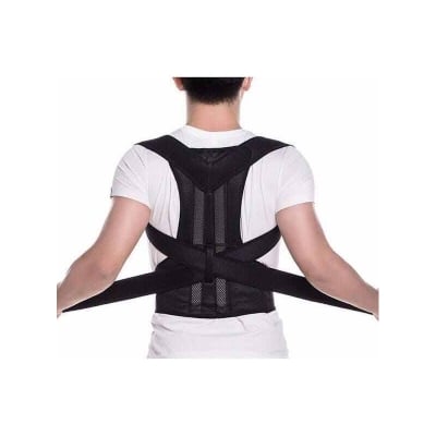 Picture of Back Posture Corrector Back Pain Relief Belt Spine Waist Support Correction Straps Posture Belt For Men Women-Black