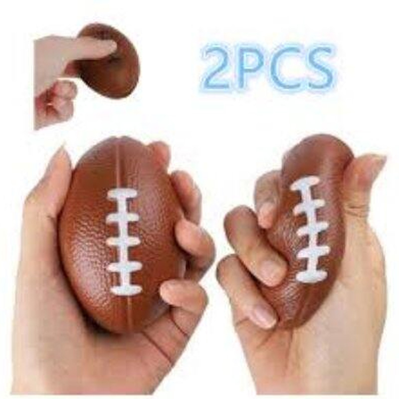 Picture of 1pair Rugby Ball Squishy Stress Relief Ball-Multicolor