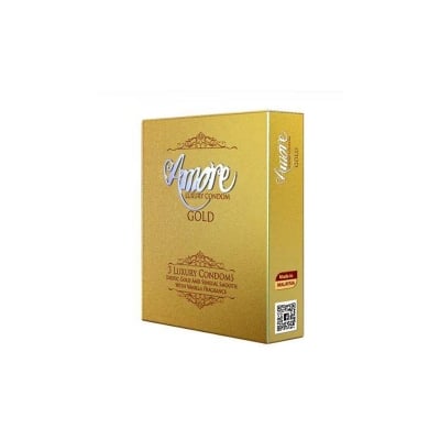 Picture of Amore Luxury Gold Condom 3 piece-Gold