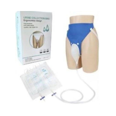Picture of Urinal for Men, Urine Collect Bag, Reusable Silicone Urine Collector Portable Wearable Male Urinary Drainage Bag System for Adults-1 kg