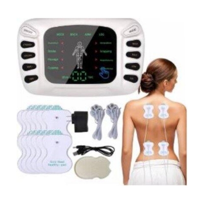 Picture of AcuPhysio Electronic Pulse Body Massager Therapy Stroke Slimming Machine For Pain Relief&Fitness Acupuncture Therapy Machine English Version For Pain Relief&Fitness, White-Multicolor