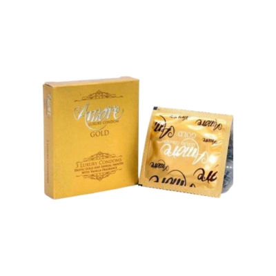 Picture of Amore Luxury Gold Condom (3 Of 3 Of X 1) 3 Pc (1 Pack)-Multicolor