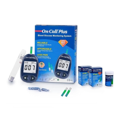 Picture of On Call Plus Blood Glucose Test Strips (50 Test Strips)-Multicolor