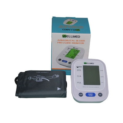Picture of Wellmed Arm Digital Blood Pressure Monitor Home Health Care Medical Device for Adults-Multicolor