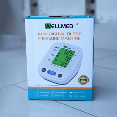Picture of Wellmed Arm Digital Blood Pressure Monitor Home Health Care Medical Device for Adults-Multicolor