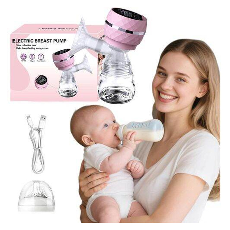 Picture of Breast Pump for Feeding Mothers, Breast Feeding Pump, Electric Breast Pump Automatic with 3 Modes & 9 Levels, Rechargeable Wearable Milk Pump for Breastfeeding 180ml, 24 mm Flange 1 Pack-Multicolor