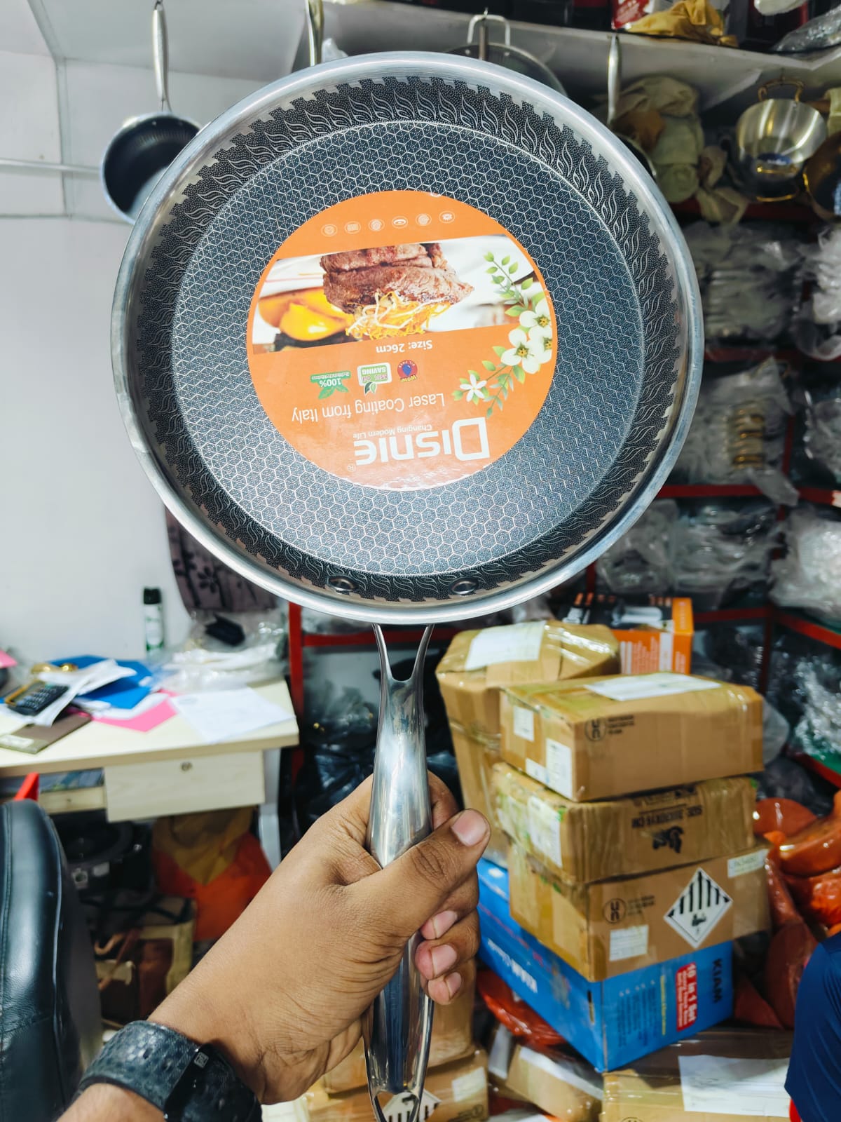 Picture of Disnie 26cm SUS 316 Honeycomb Dosa Tawa
