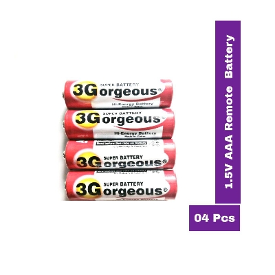 Picture of 3Gorgeous  AAA 3G Remote Pencill Battery 1.5 V - 04 Pcs-Multicolor