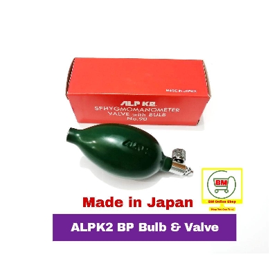 Picture of ALPK2 Japan Bulb with Valve Set for Manual Analog Sphygmomanometer Blood Pressure Monitor - BP Machine Replacement Accessories  Pump Rubber Part  - 01 Pcs-Dark blue