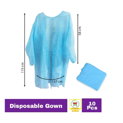 Picture of 10 Pcs Non Oven Disposable Medical Surgical Gown Isolation OT Apron