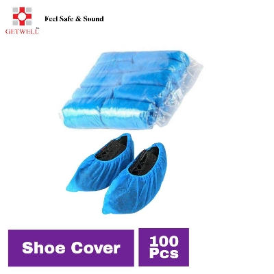Picture of 100 Pcs Getwell Shoe Cover Non Oven Disposable Surgical Over Boot Cover  Medical Hospital and Industrial Use