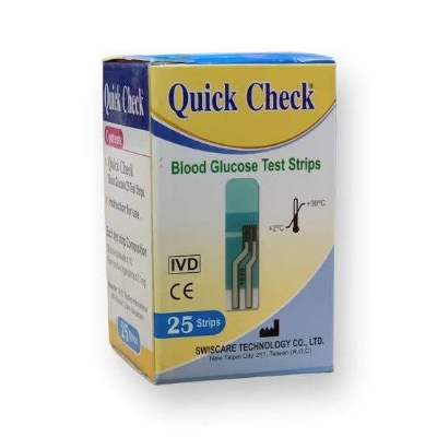 Picture of 25 Pcs Test Strip of Quick Check Blood Glucose Diabetic Machine Strip (01 Pot)