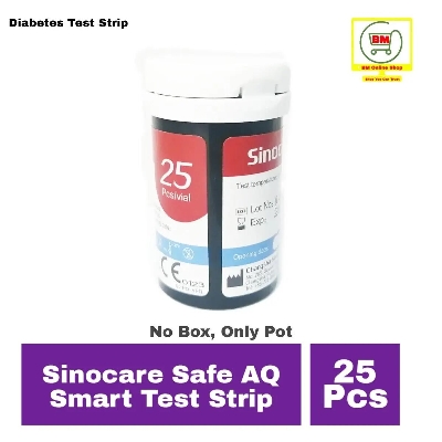 Picture of 25 Tests Strip For Sinocare Safe AQ Smart Glucometer Blood Glucose Test Kit Meter - Diabetes Test Machine Monitoring System