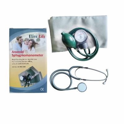 Picture of Elite Life Blood Pressure Machine Monitor Sphygmomanometer- Analog Aneroid BP Machine Set