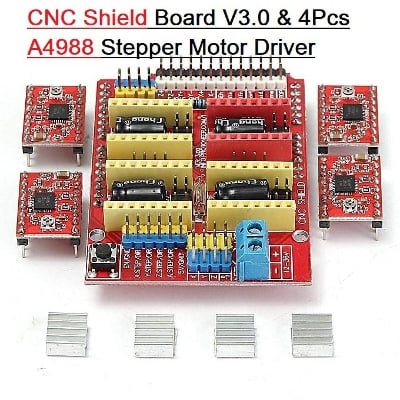 Picture of CNC Shield Board V3.0 &  4Pcs A4988 Stepper Motor Driver