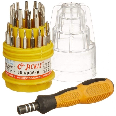Picture of 31 In 1 Screwdriver Set Magnetic Toolkit Stainless Steel Magnetic Interchangeable Precise Repairing Combination Screwdriver Pocket Rat-chet Drivers Tools Set
