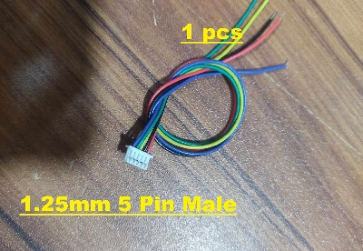 Picture of : Micro JST 1.25mm 5 Pin Male PCB Header Connector With Cable Leads