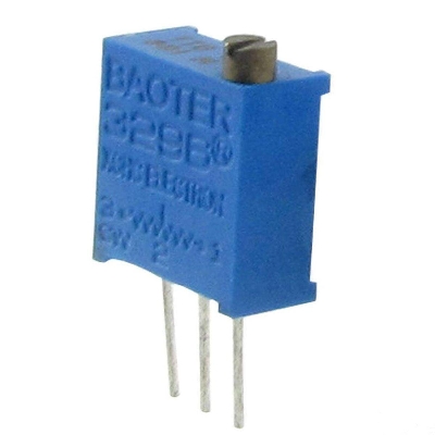 Picture of 3296 104 Square Cermet 100K Ohm 1/2W Vertical Potentiometer Variable Resistors 3 Pin 100K Ohm Trimpot Trimmer 104 Potentiometer 25 Turn 3 Pin 3296 Adjustment Trim Pot Electronics Circuitry & Parts - 3Pcs