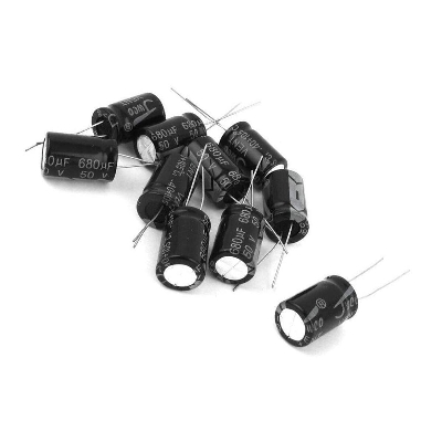 Picture of Radial 680uF Electrolytic Capacitor 50V-5Pcs