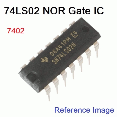 Picture of 7402 SN74HC02N 74HC02 74LS02 NOR Gate Dual In Package DIP 14 Pin IC Electrical Circuitry & Parts