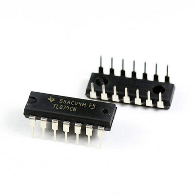 Picture of TL074CN TL074 DIP-14 Operational Amplifiers Op Amps JFET Input Low Noise OPAMP IC Electrical Circuitry & Parts