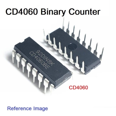 Picture of CD4060BE IC CD4060 IC DIP-16 Pin Leads 4060 IC Breadboard Friendly IC