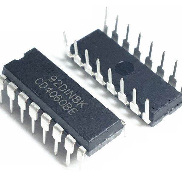 Picture of CD4060BE IC CD4060 IC DIP-16 Pin Leads 4060 IC Breadboard Friendly IC
