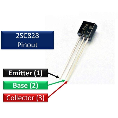 Picture of 20Pcs- 2SC828 2SC-828 2SC 828 C828 NPN 30V 50mA TO-92 NPN Power Transistor Low Power Transistor General Purpose Miniature Transistor Electronics Parts Electrical Circuitry & Parts