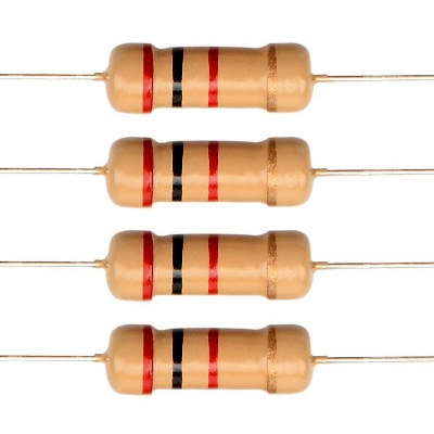 Picture of 50Pcs- 18K Ohm Resistor 5% 18K Ohm Carbon Film 18K Ohm Resistors 1/4W Resistance 0.25 Watt 5% Tolerance Fixed Resistors 2 Pin Leads