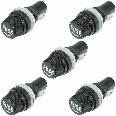 Picture of Fuse Holder Panel Mount Chassis for 6x30mm Glass Fuses 10A 250V-5pcs