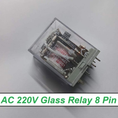 Picture of AC 220V Thin Pin AC 220V 8 Thin Pin 10A 250VAC Glass Relay LY2 LY2NJ JQX-13F AC 220V Coil Power Relay Electromagnetic Relay 8 Pins DPDT 2NO 2NC AC-220V Relay Electrical Circuitry & Parts