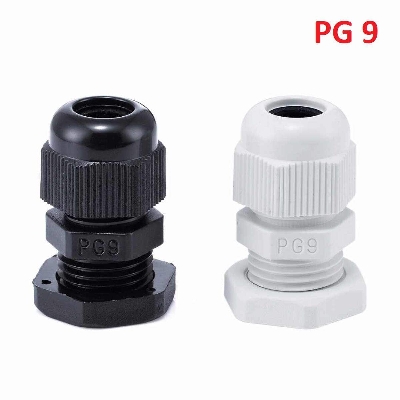 Picture of PG9 Black Plastic Waterproof Cable Glands For Joints