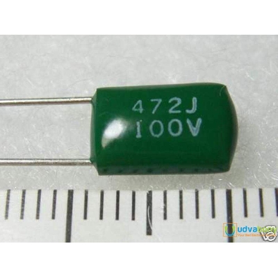 Picture of 10Pcs -472j 100V Metallized Polypropylene Film 472j Capacitor 4.7nF 100V Mylar Polyester Film Electrical Circuitry & Parts
