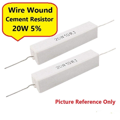 Picture of Wirewound Resistor 2.2 Ohm 20W 5% Wire Wound Cement Resistor High Quality