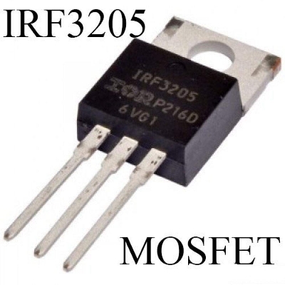 Picture of A Class IRF3205PBF IRF3205 IRF 3205 55V 110A 200W TO-220 N-Channel Power MOSFET 3 Pin IC Power Transistor Field Effect MOSFET  Electrical Circuitry & Parts