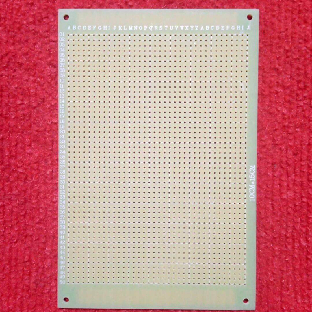 Picture of Veroboard Single Side Dot 15x10cm Glass Fiber Stripboard PCB Printed Circuit Board Project Board For Prototyping Weld Soldering Arduino DIY
