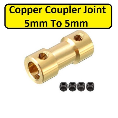 Picture of Copper Coupler 5Mm To 5Mm Universal Motor Shaft Joint Coupling Connector For Rc Boat Electric Toy Car 775 Dc Motor Diy - Solar Panel
